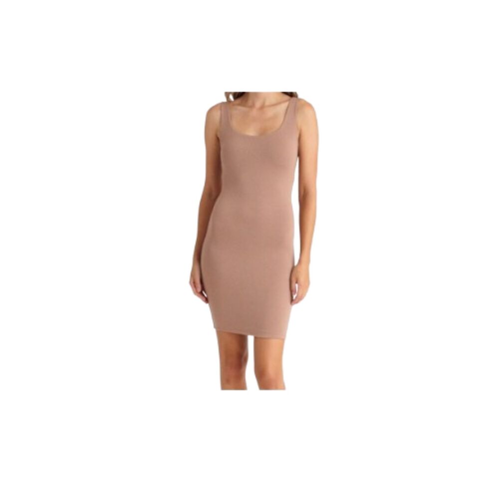 Naked Wardrobe The NW Tank Bodycon Mini Dress XS Mauve/Brown